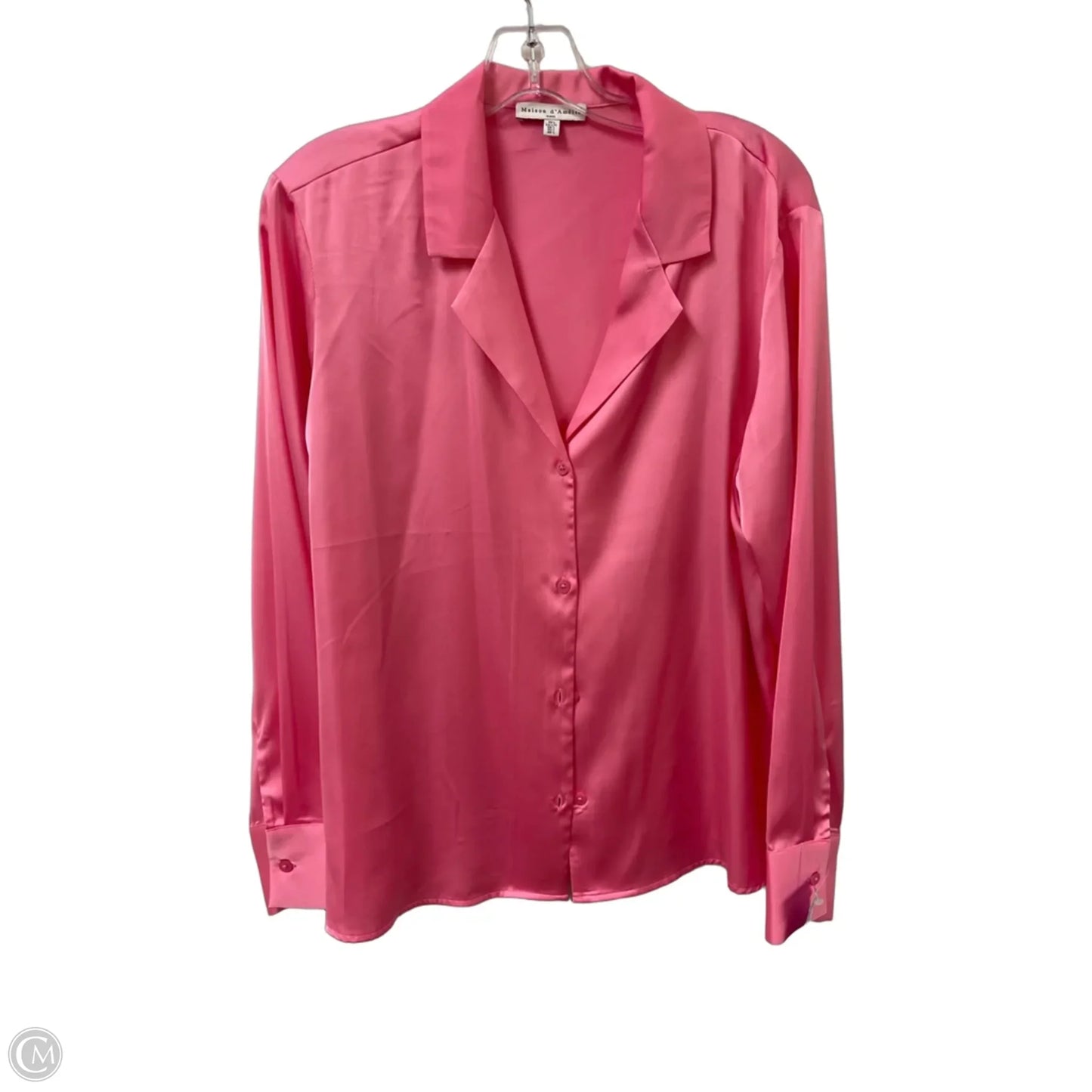Blouse Long Sleeve By Maison Damelie In Pink, Size: L