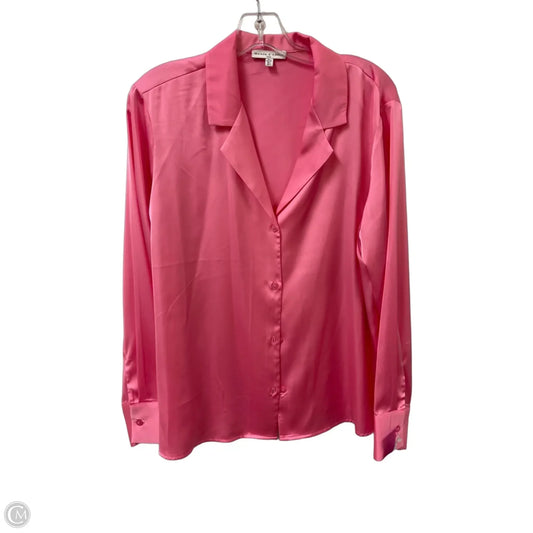 Blouse Long Sleeve By Maison Damelie In Pink, Size: L