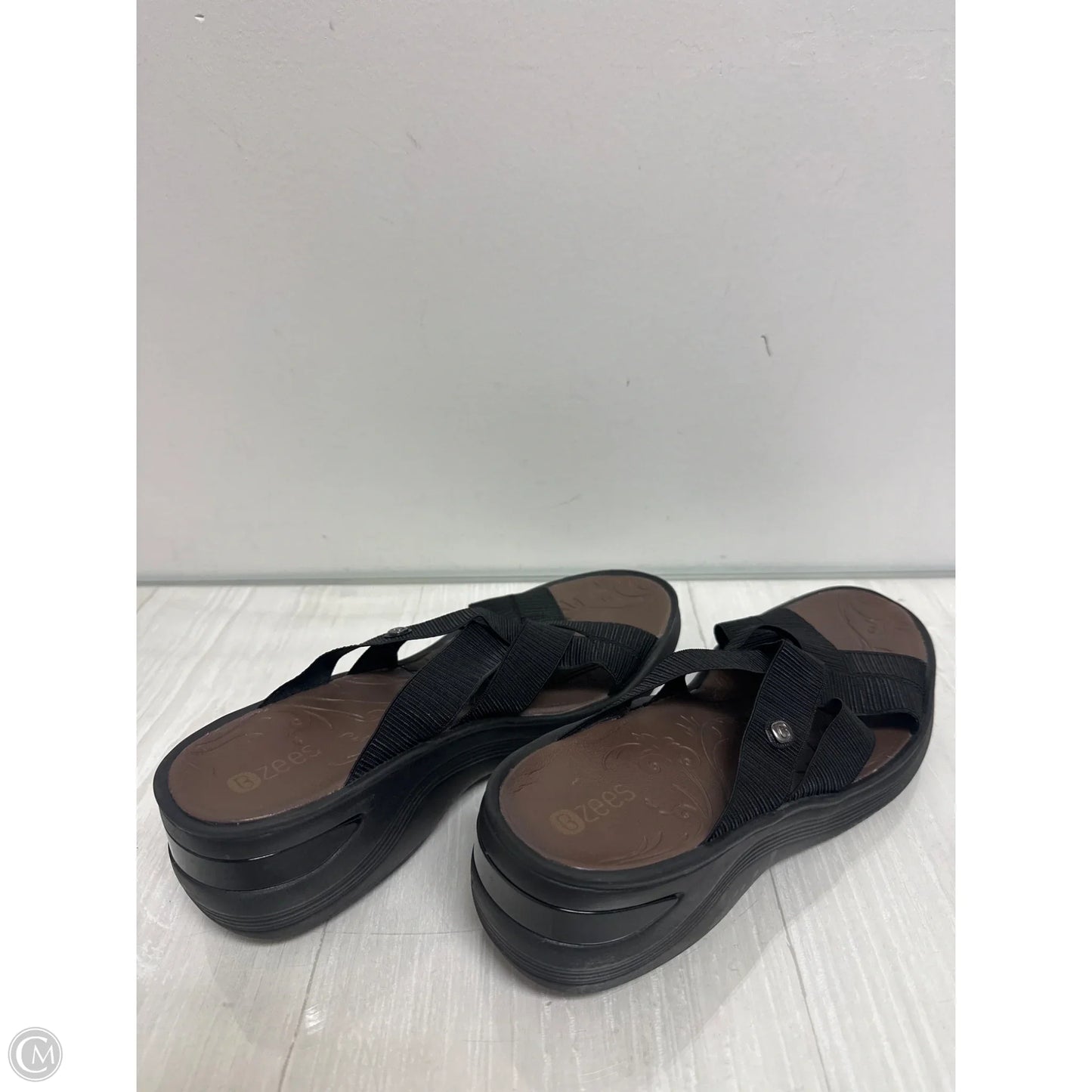 Shoes Heels Wedge By Bzees In Black, Size: 10