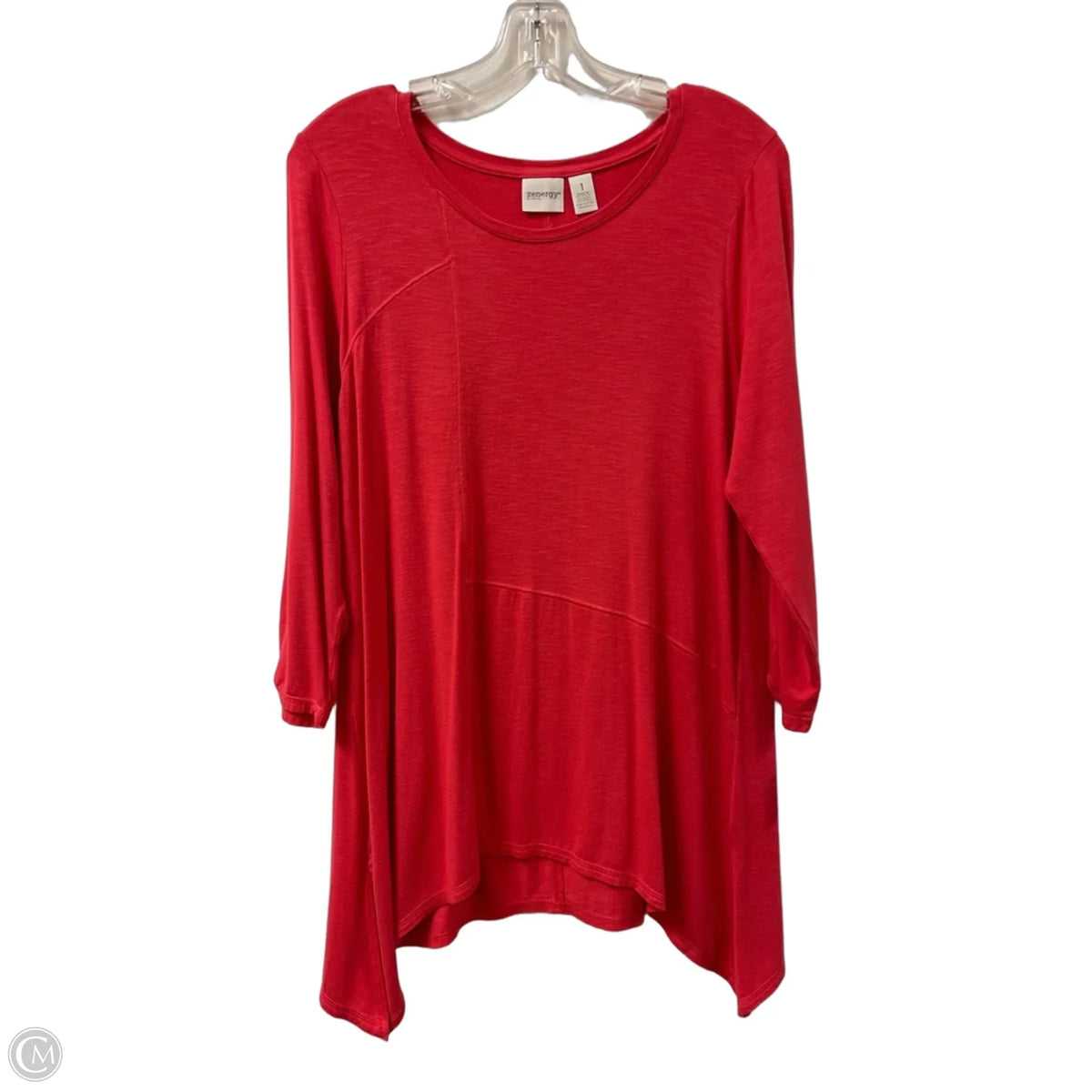 Tunic Long Sleeve By Chicos In Red, Size: M