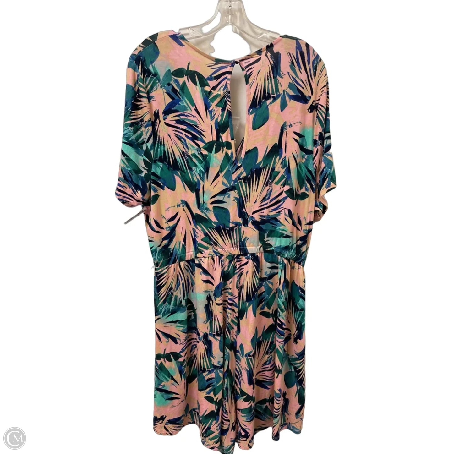 Dress Casual Midi By Torrid In Green & Pink, Size: 2x