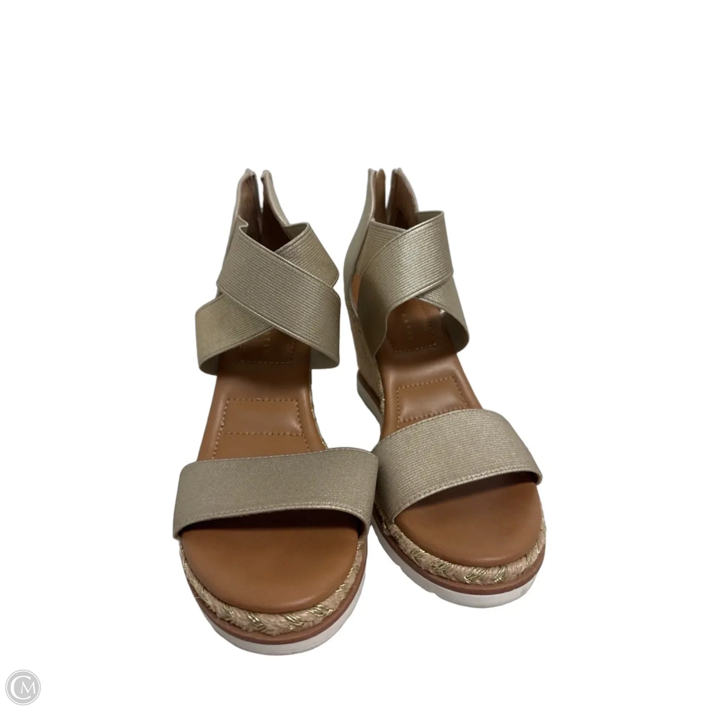 Shoes Heels Wedge By Kelly And Katie In Gold, Size: 7