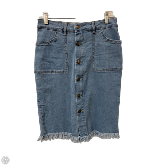 Skirt Midi By Clothes Mentor In Blue Denim, Size: 6