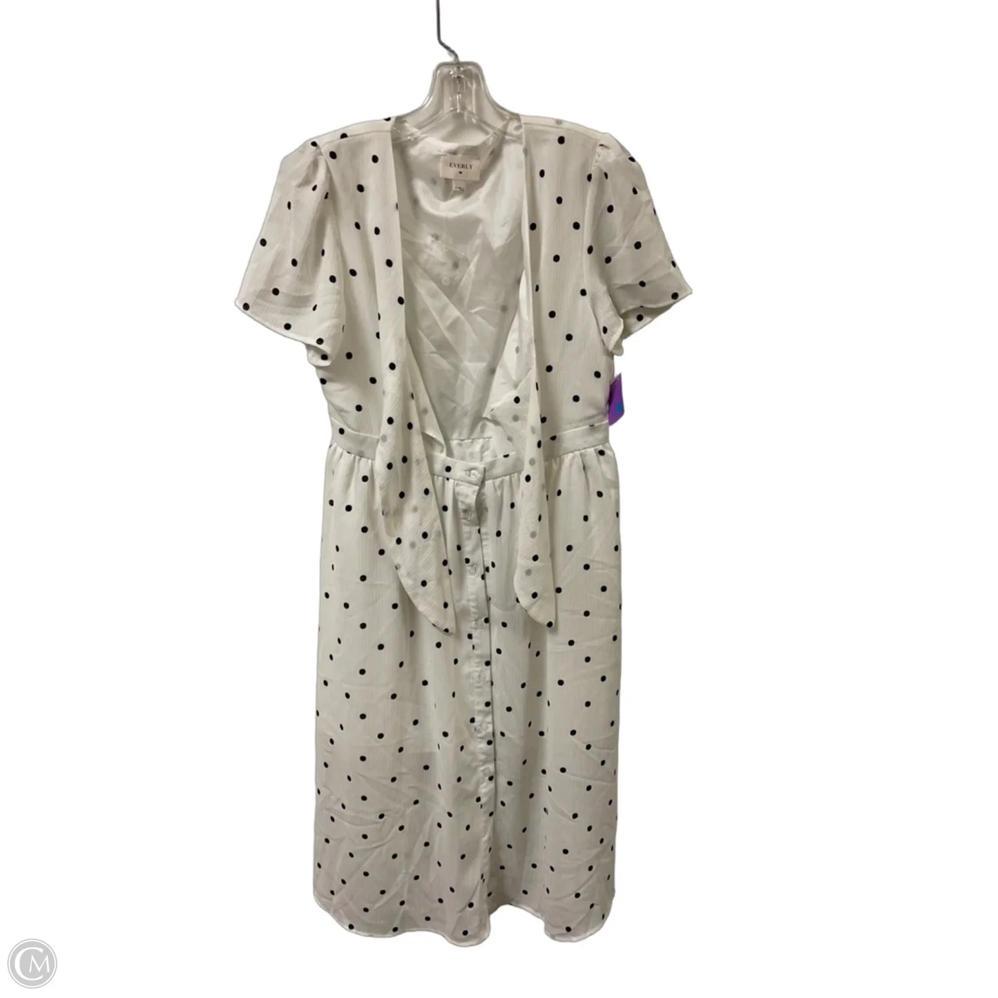 Dress Casual Midi By Everly In Polkadot Pattern, Size: M