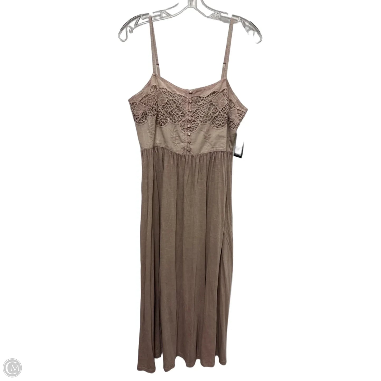 Dress Casual Midi By Lucky Brand In Brown, Size: M
