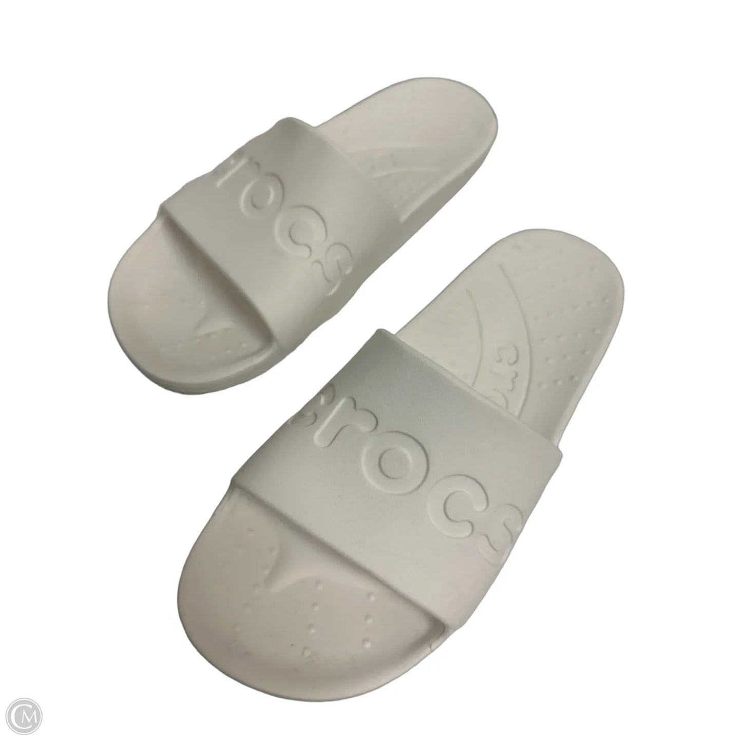 Shoes Flats By Crocs In White, Size: 8