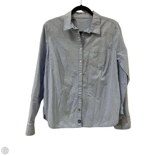 Blouse Long Sleeve By Jcp In Blue, Size: Xl