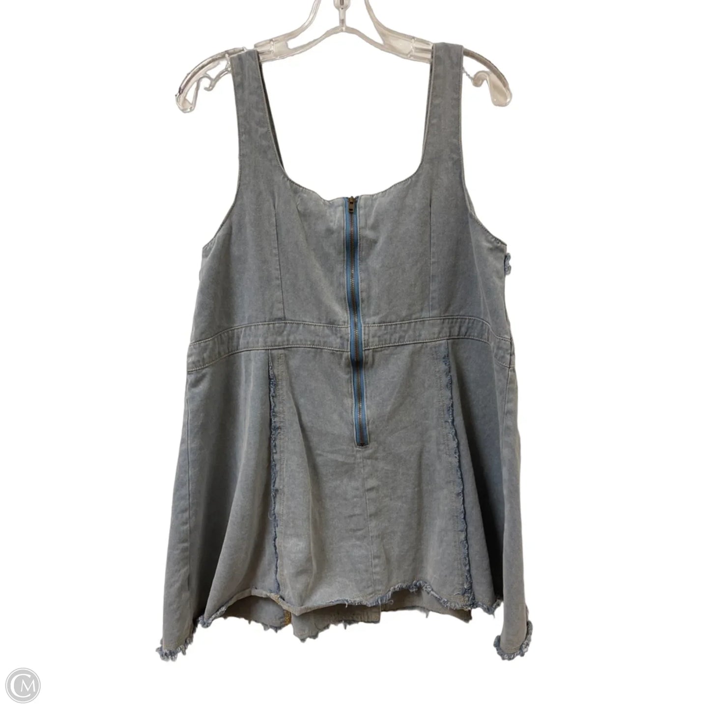 Tunic Sleeveless By Pol In Blue Denim, Size: L