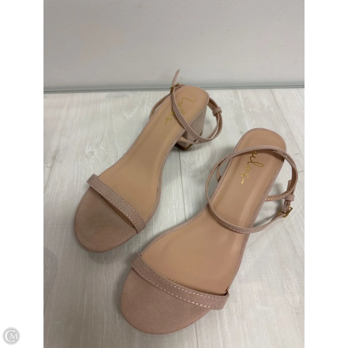 Sandals Heels Block By Lulus In Cream, Size: 8