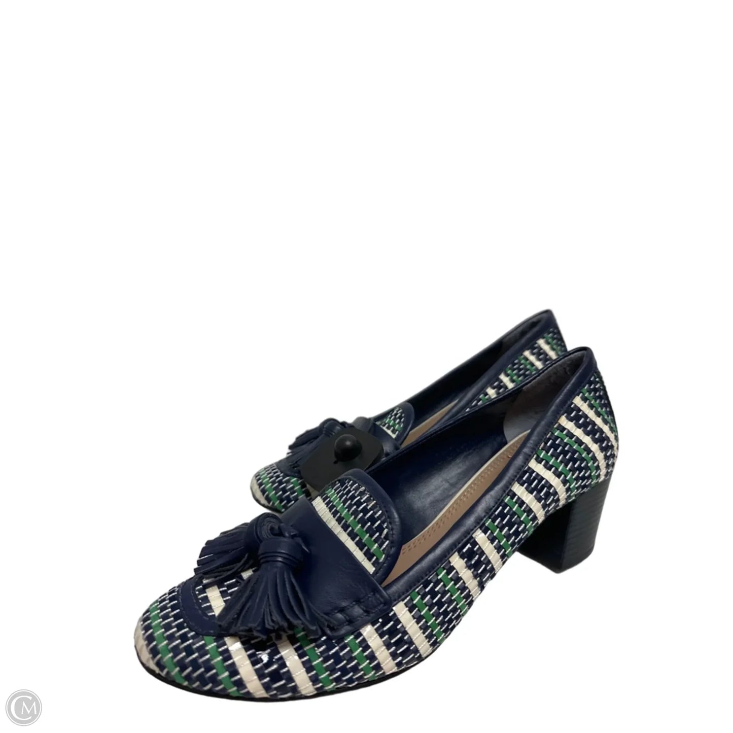 Shoes Designer By Tory Burch In Blue & Green, Size: 8.5
