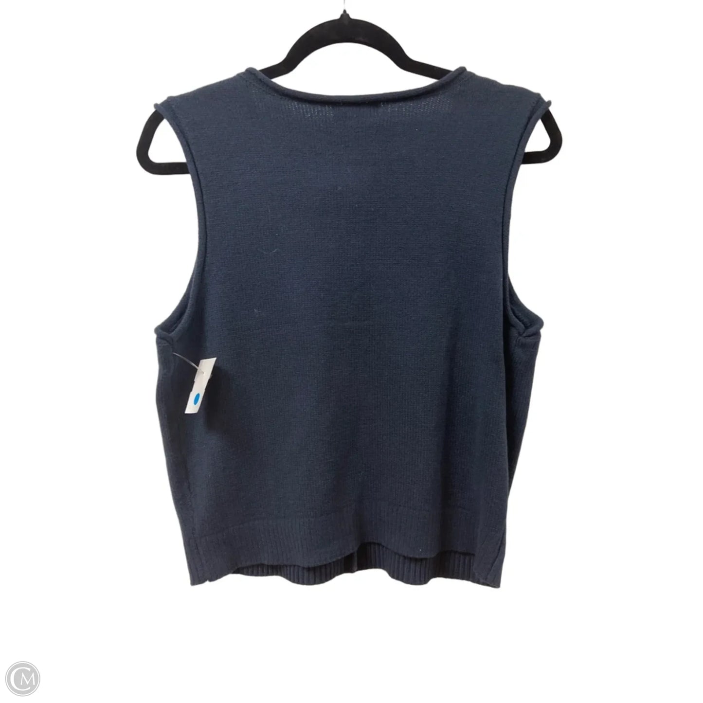 Sweater Short Sleeve By Clothes Mentor In Navy, Size: L