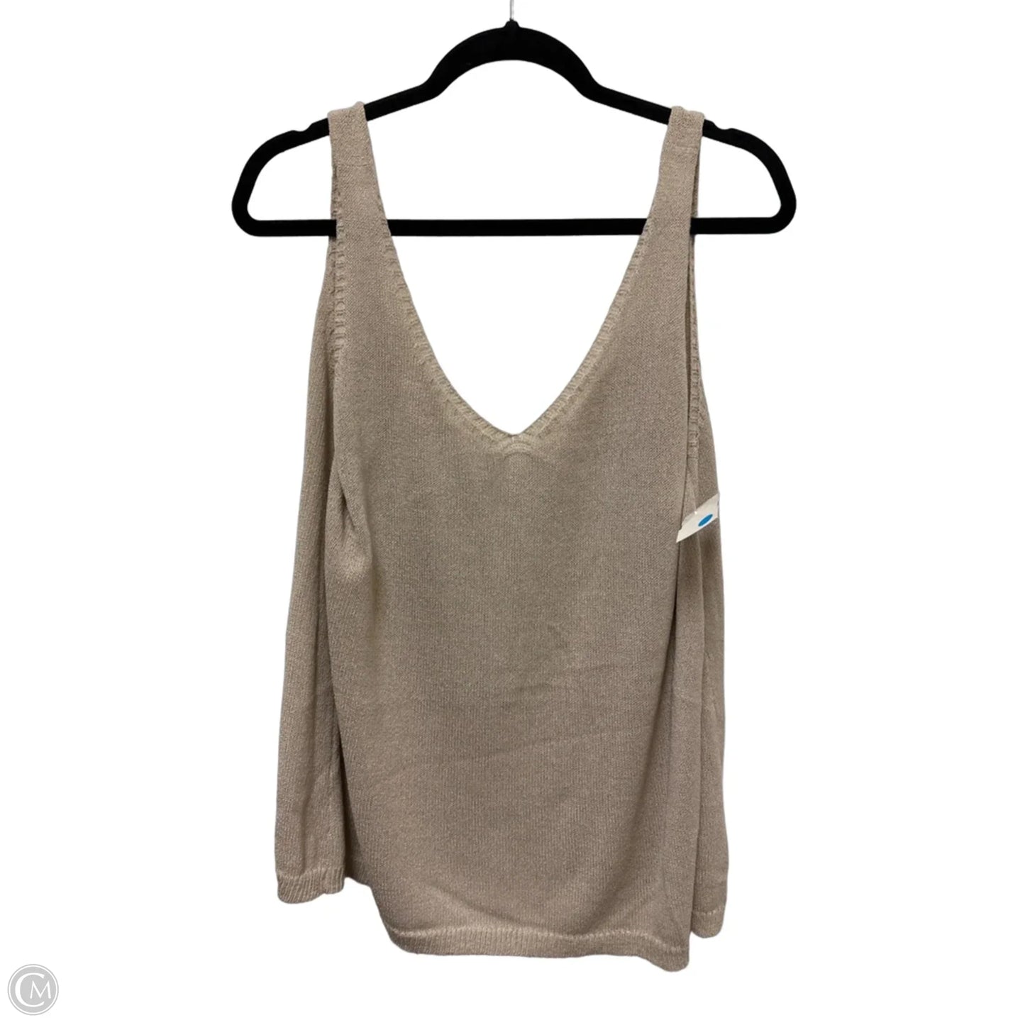 Top Sleeveless By Clothes Mentor In Tan, Size: Xl