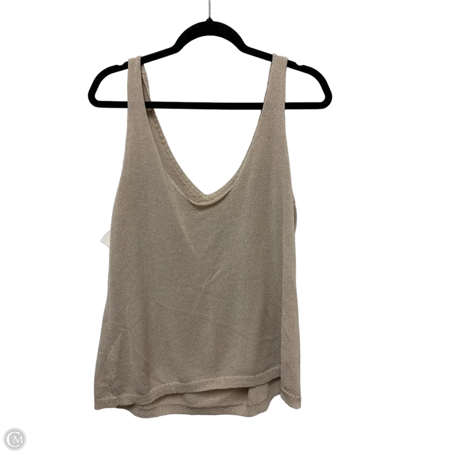 Top Sleeveless By Clothes Mentor In Tan, Size: Xl