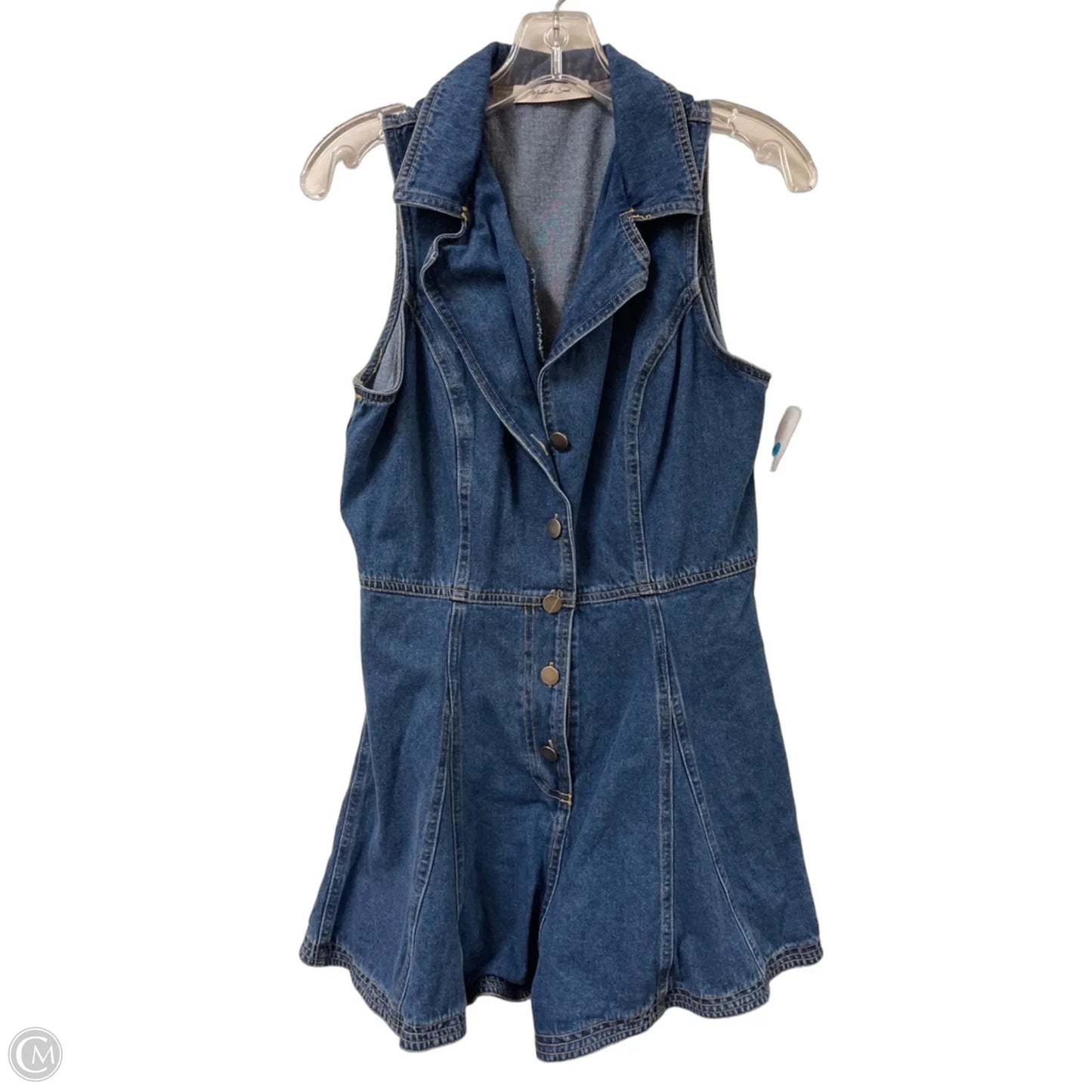 Romper By Mustard Seed In Blue Denim, Size: M