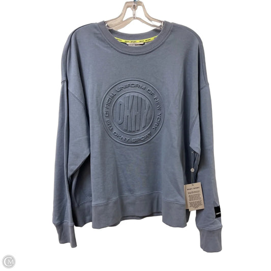 Athletic Sweatshirt Crewneck By Dkny In Blue, Size: 1x