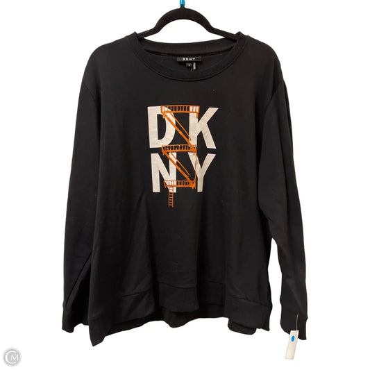 Sweater By Dkny In Black, Size: Xl