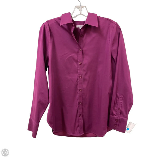 Blouse Long Sleeve By Chicos In Purple, Size: S