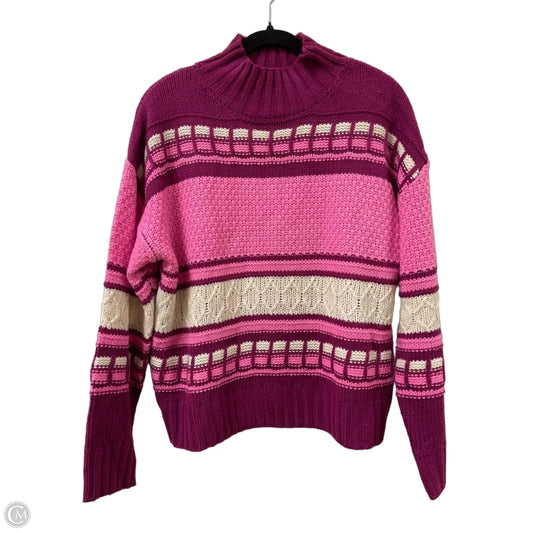 Sweater By Clothes Mentor In Pink & Purple, Size: M
