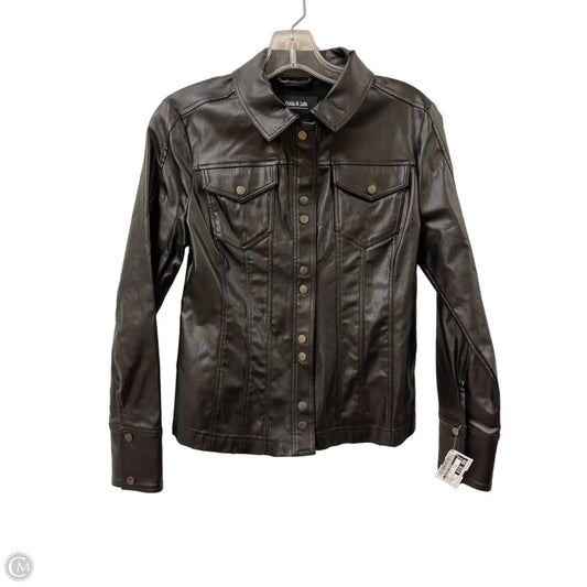 Jacket Moto By Clothes Mentor In Black, Size: Xs
