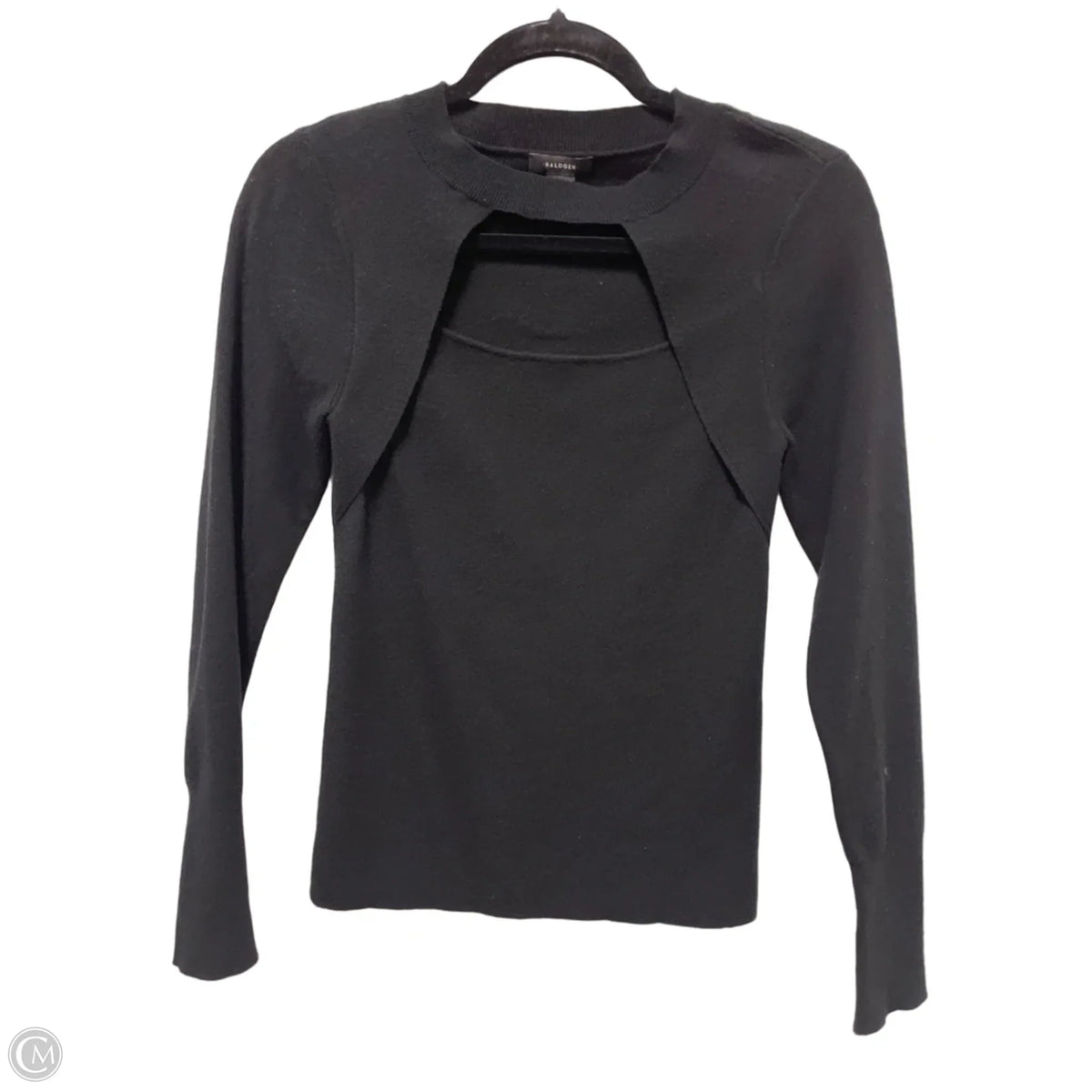 Top Long Sleeve By Halogen In Black, Size: S