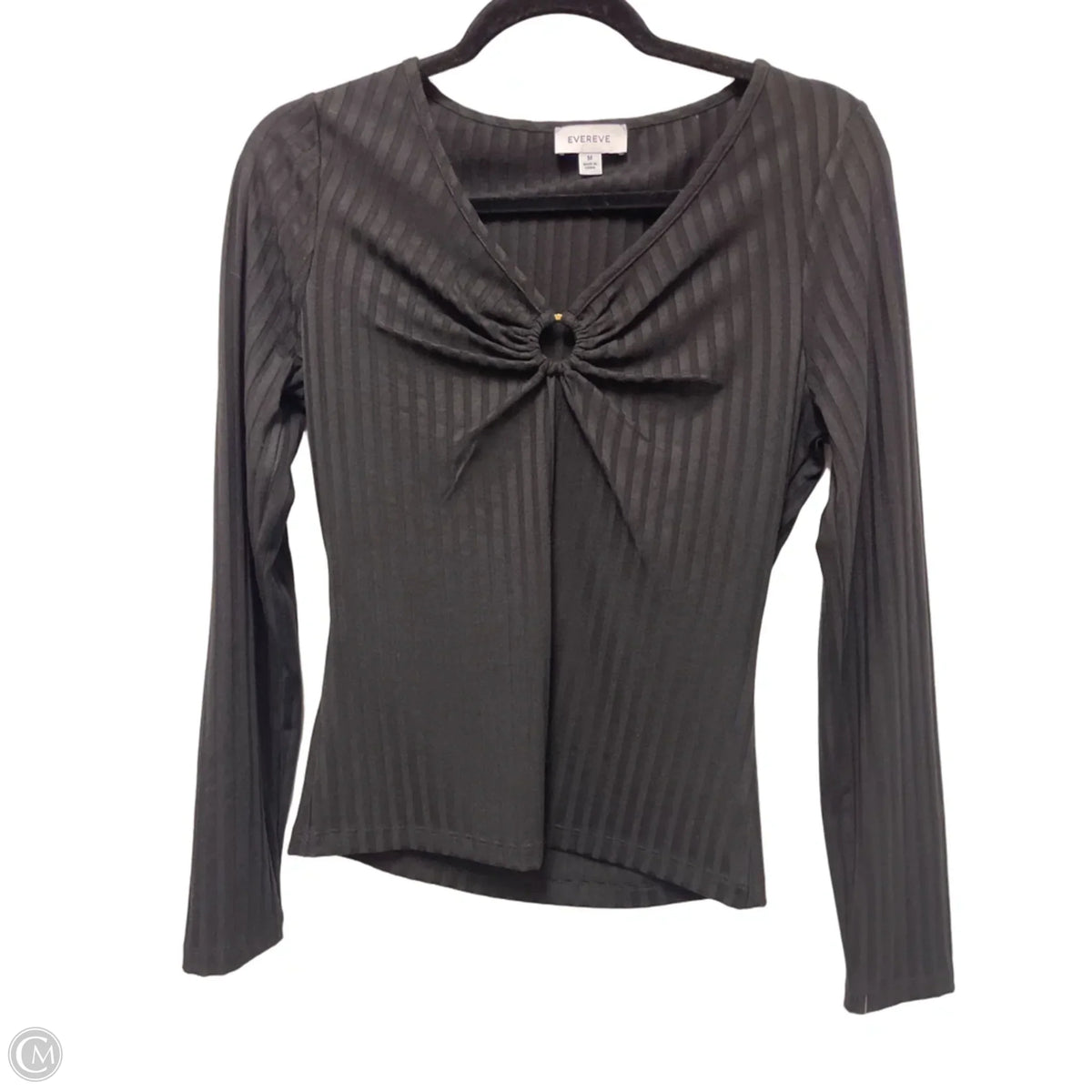 Top Long Sleeve By Evereve In Black, Size: M