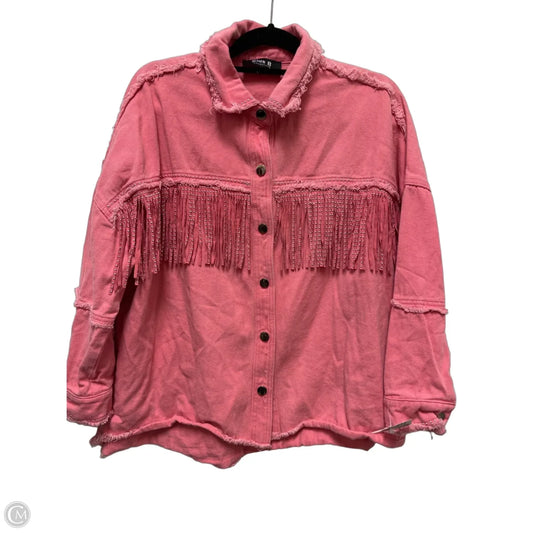 Jacket Other By Blue B In Pink, Size: L