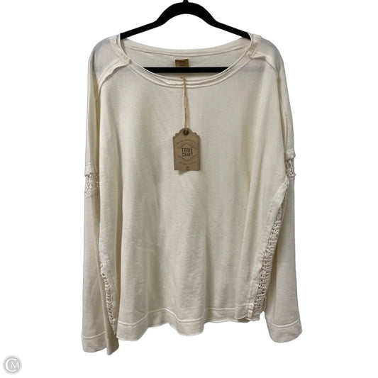 Top Long Sleeve By True Craft In Cream, Size: Xl