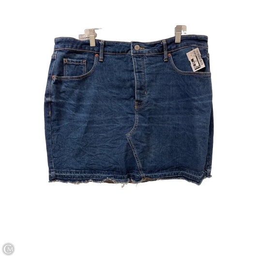 Skirt Midi By Old Navy In Blue Denim, Size: 16