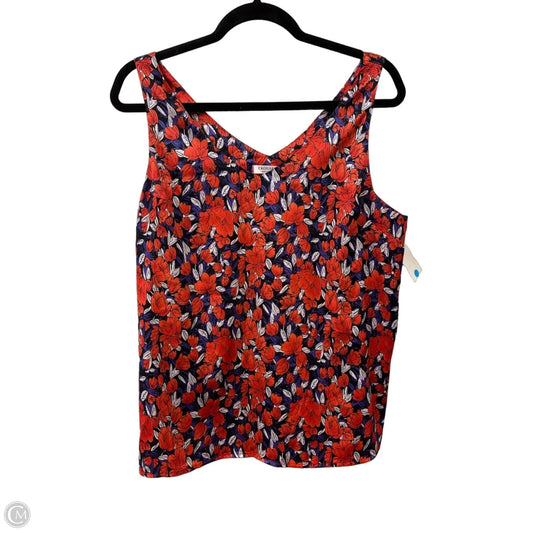 Top Sleeveless By Ekouaer In Orange, Size: L