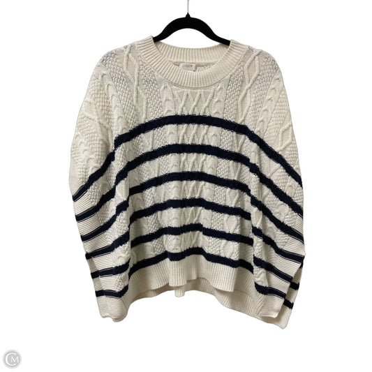 Shawl By J. Crew In Blue & Cream, Size: Osfm