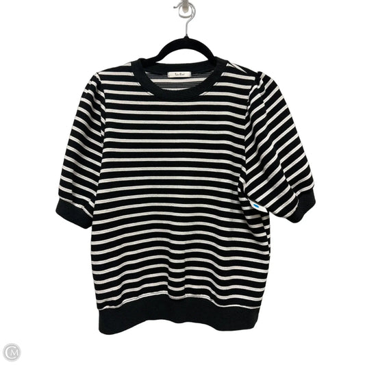 Top Short Sleeve By Tres Bien In Black & White, Size: M