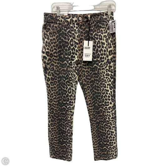 Jeans Straight By Oat In Animal Print, Size: 6