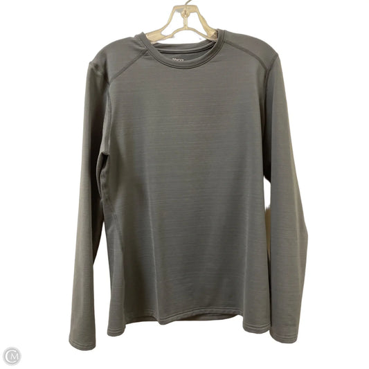 Athletic Top Long Sleeve Collar By Bcg In Grey, Size: Xl