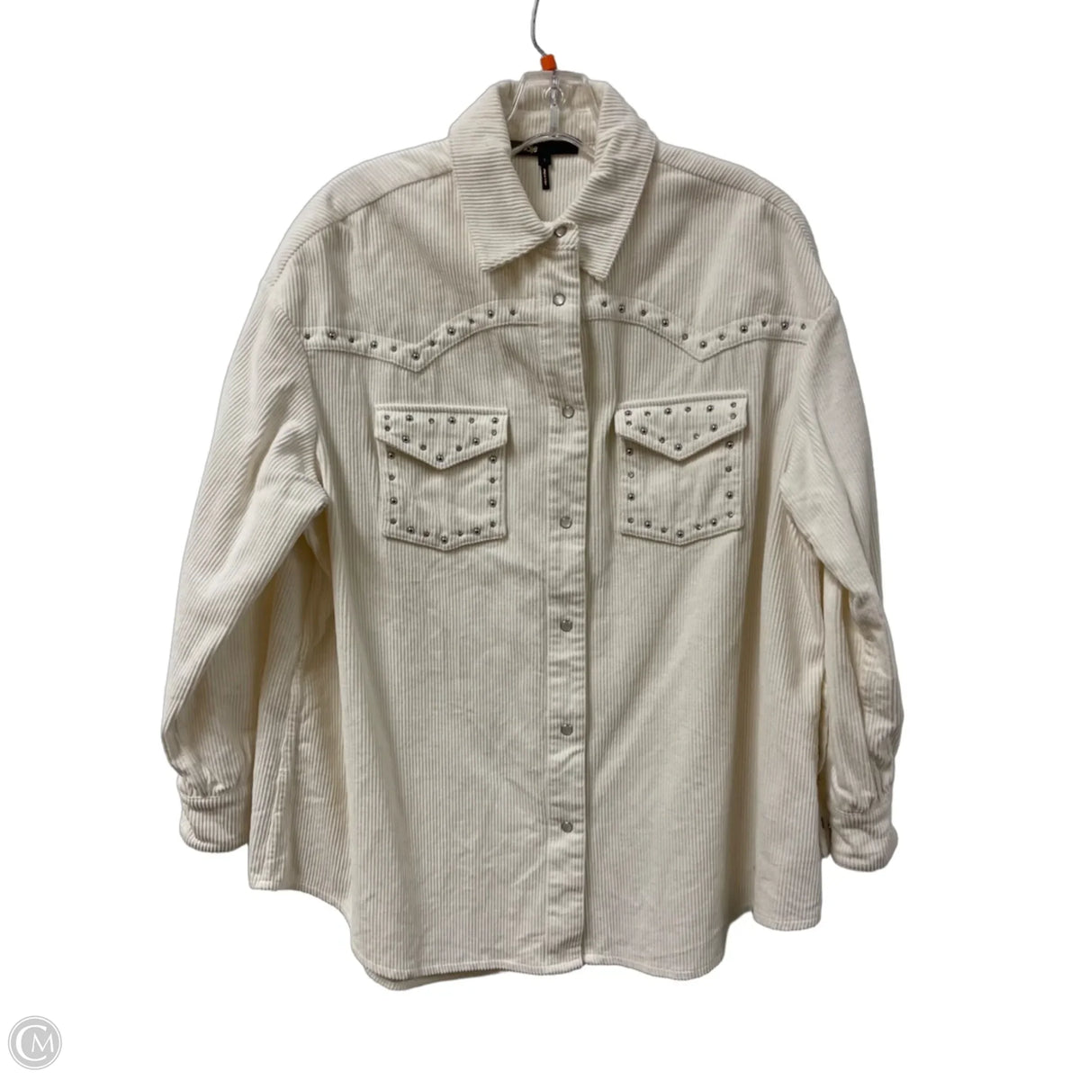 Jacket Shirt By Maje In White, Size: S