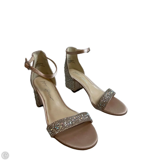 Shoes Heels Platform By Betsey Johnson In Silver, Size: 6