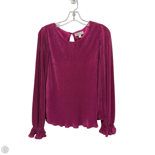 Top Long Sleeve By She + Sky In Purple, Size: S