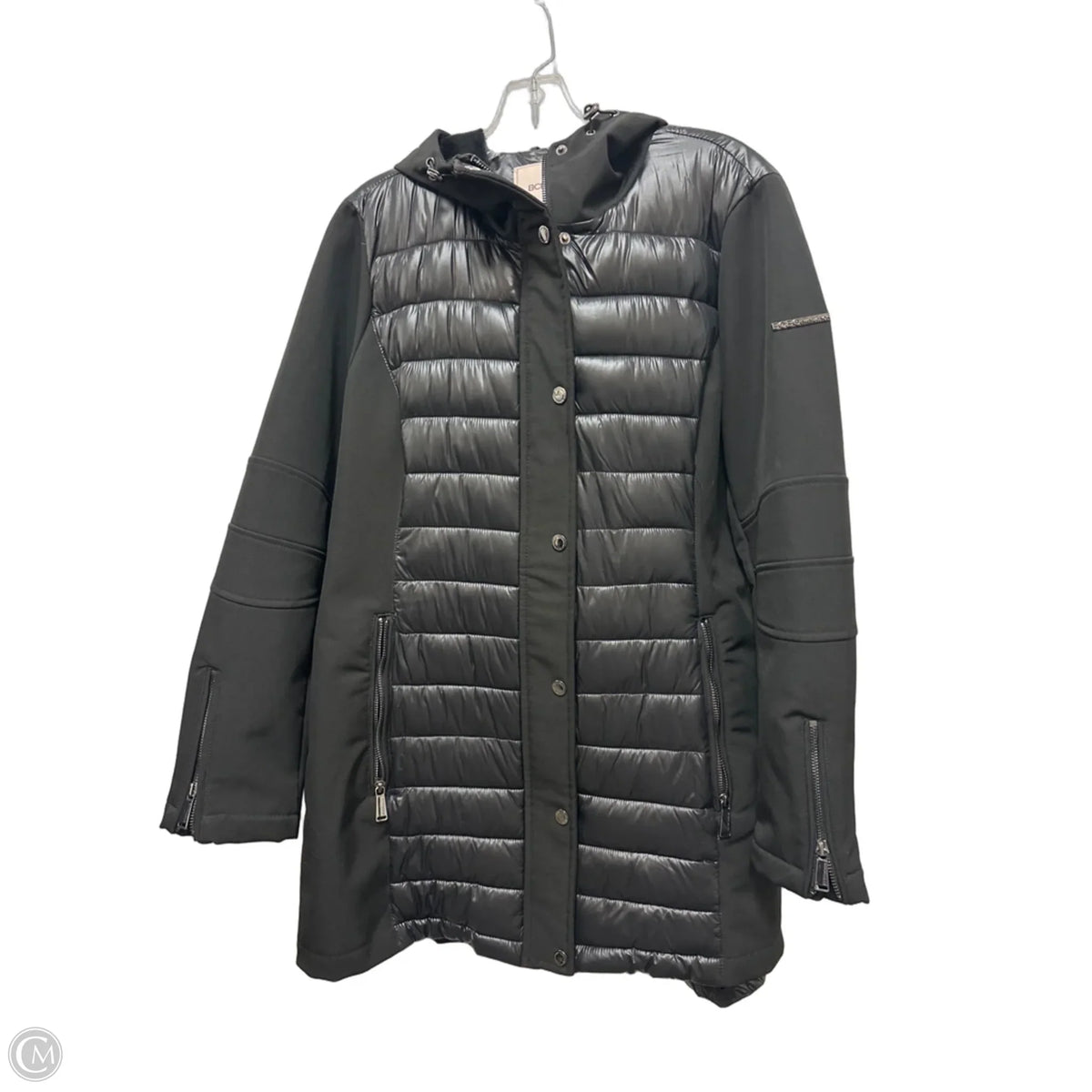 Jacket Puffer & Quilted By Bcbgeneration In Black, Size: L