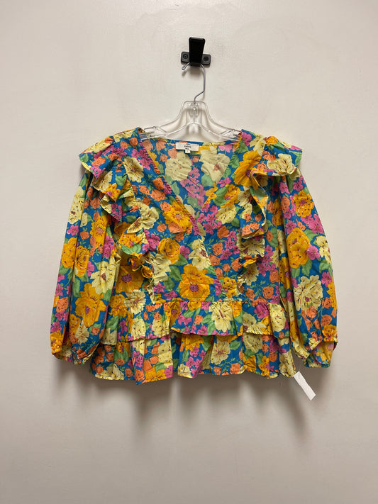 Top Long Sleeve By Entro In Floral Print, Size: L