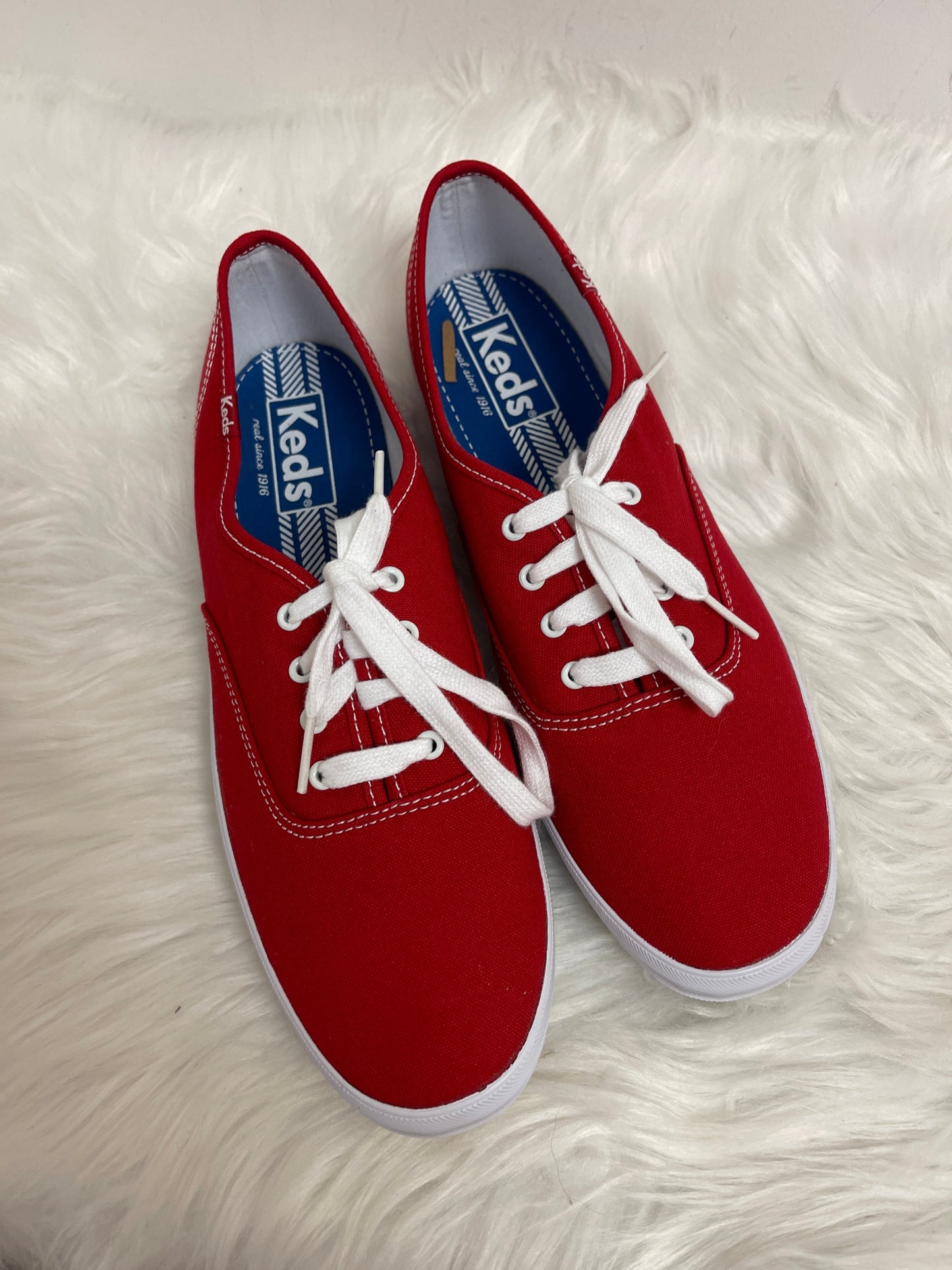 Red Shoes Sneakers Keds, Size 10