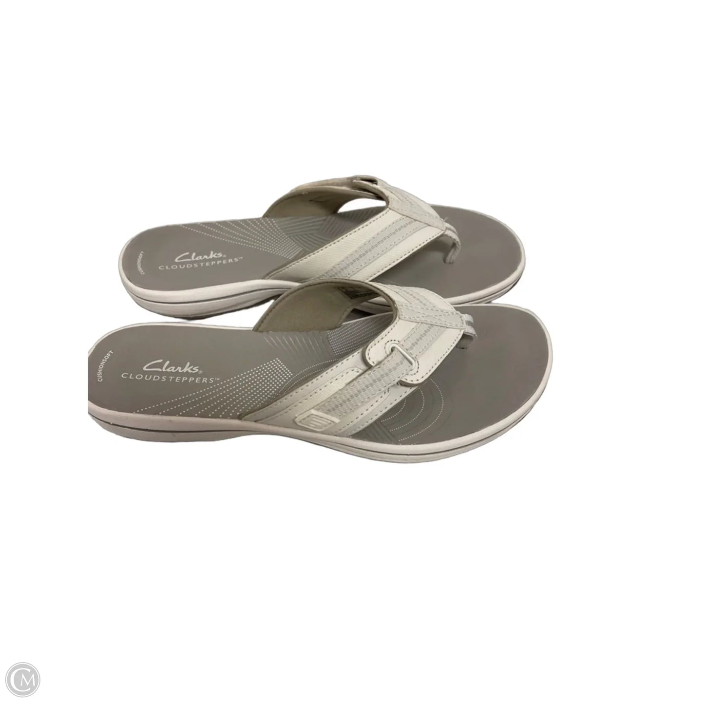 Sandals Flip Flops By Clarks In Grey, Size: 8