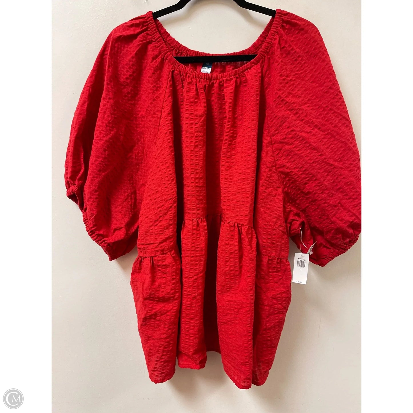 Top Short Sleeve By Old Navy In Red, Size: 4x