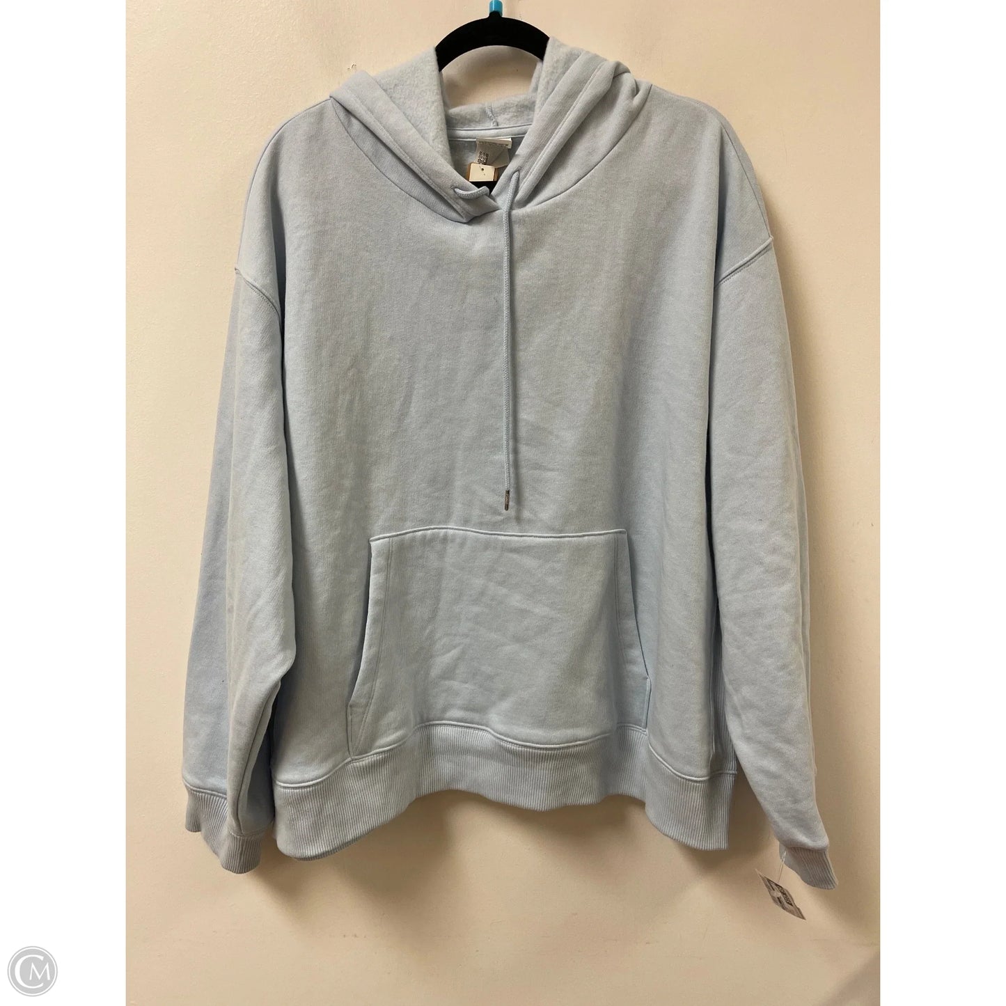 Sweatshirt Hoodie By Pink In Blue, Size: 1x