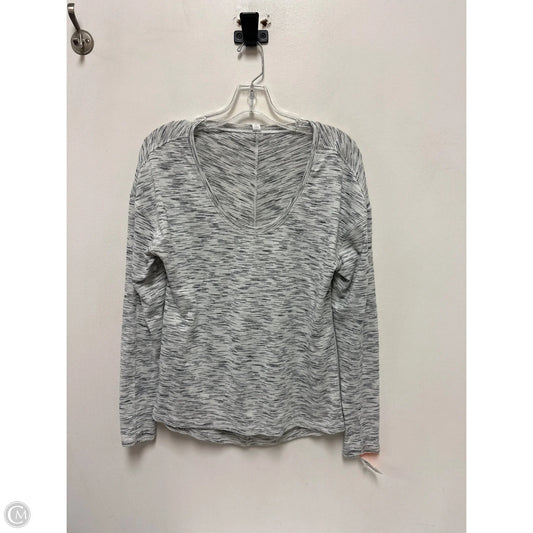 Athletic Top Long Sleeve Crewneck By Lululemon In Grey, Size: 6