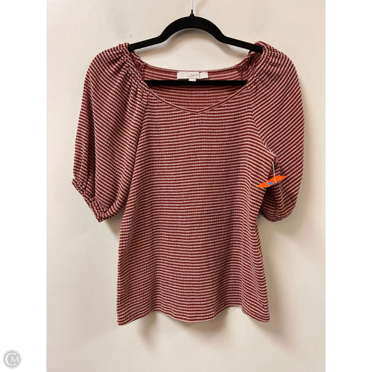 Top Short Sleeve By Loft In Striped Pattern, Size: Xs