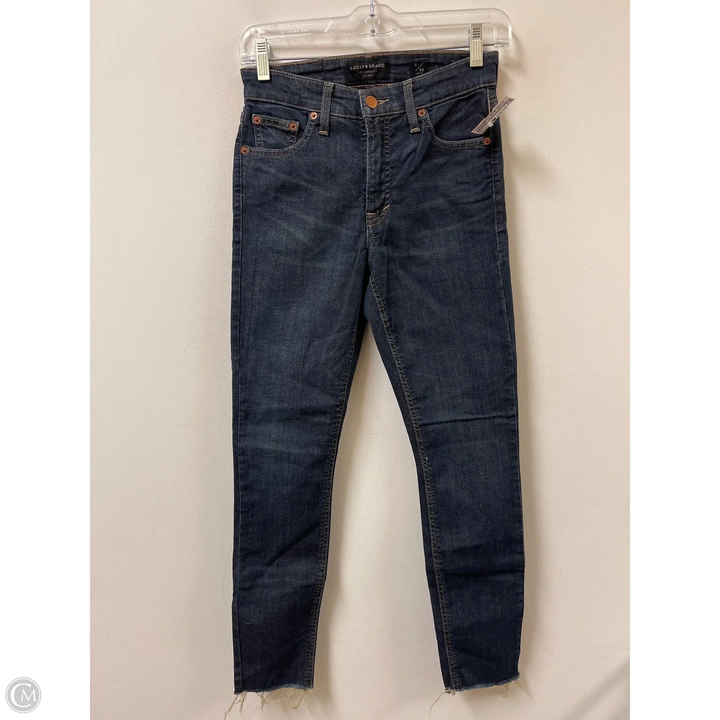 Jeans Skinny By Lucky Brand In Blue Denim, Size: 0