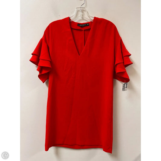 Dress Casual Short By Zara In Orange, Size: Xs