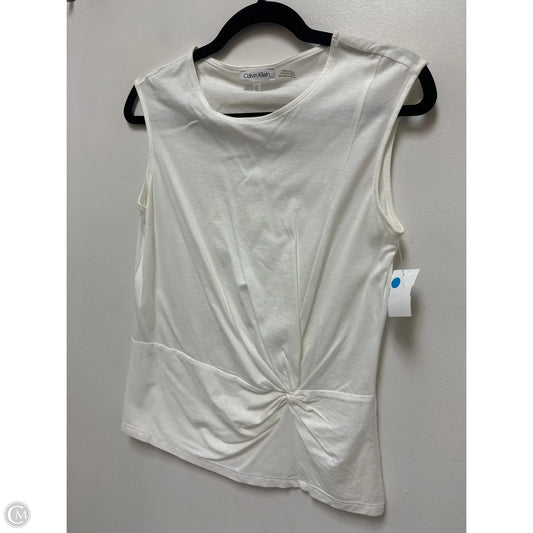 Top Sleeveless By Calvin Klein In White, Size: Xs
