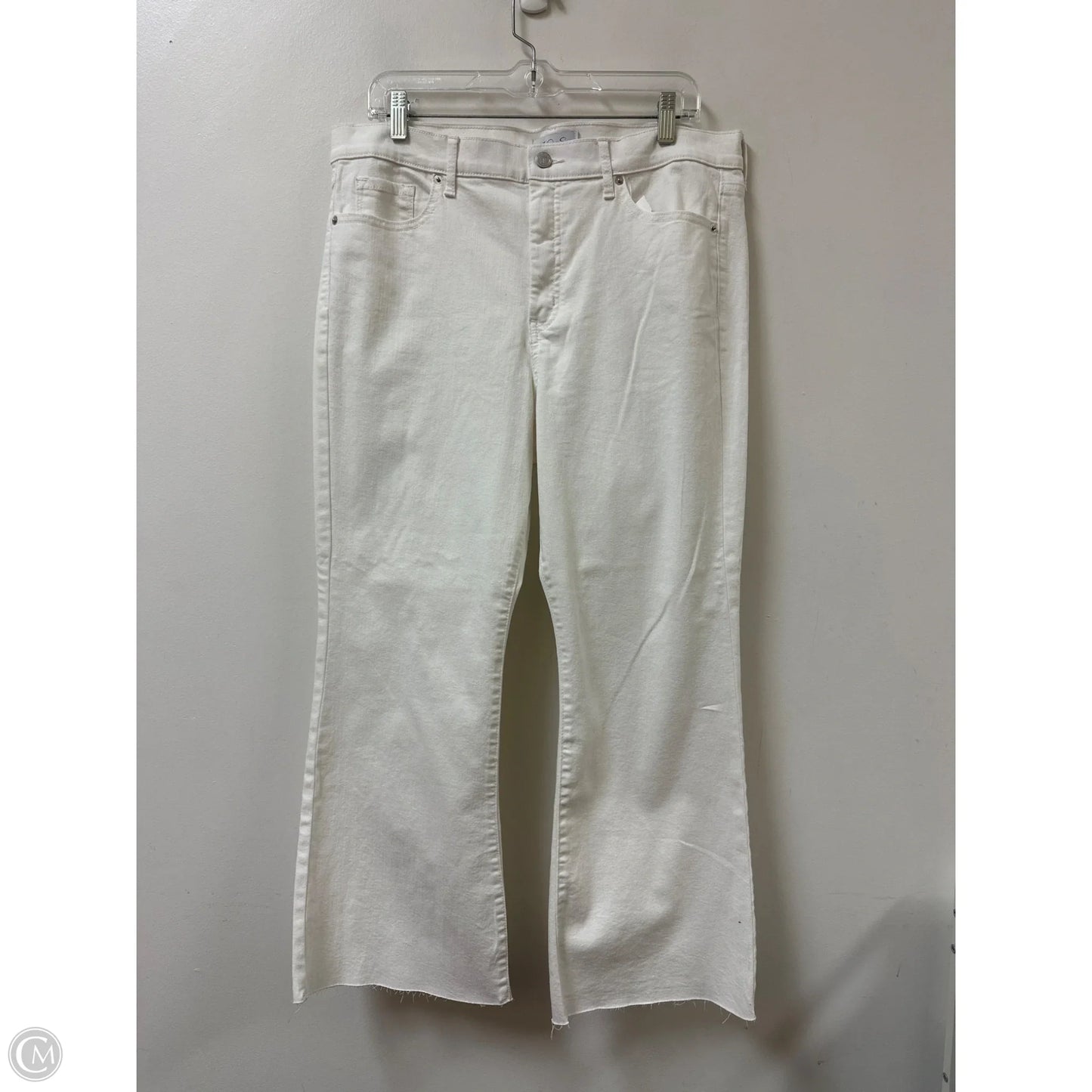 Jeans Flared By Jessica Simpson In White Denim, Size: 14