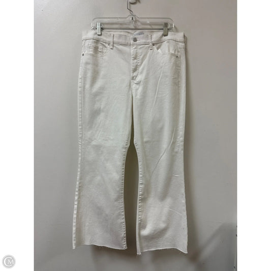 Jeans Flared By Jessica Simpson In White Denim, Size: 14