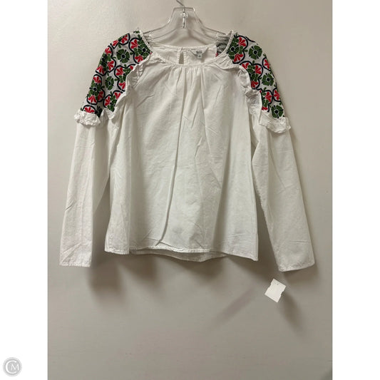 Top Long Sleeve By Crown And Ivy In White, Size: S